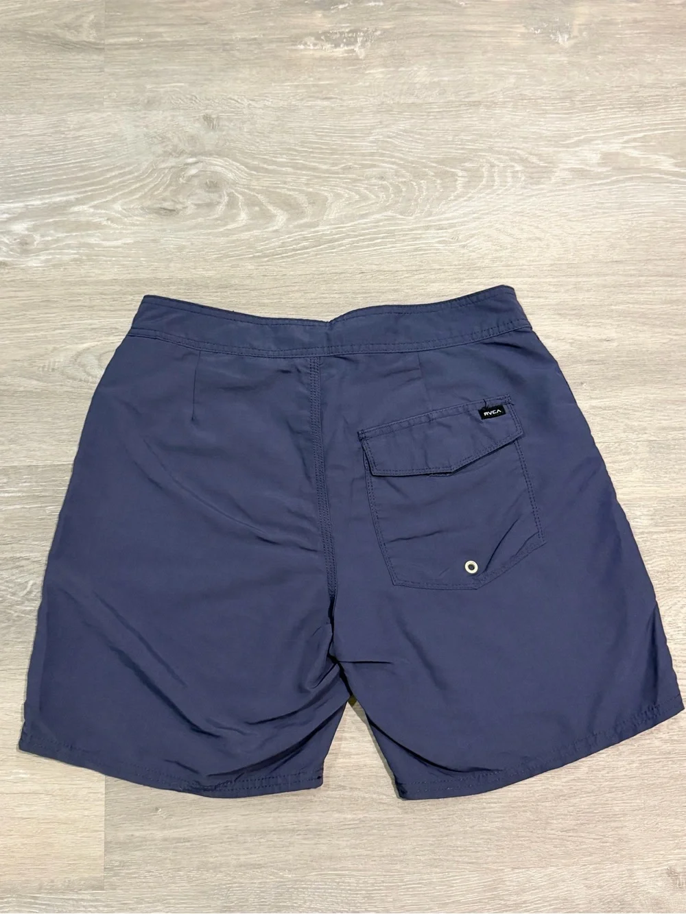 RVCA Men’s Navy Swim Trunks with Tan Drawstring Size 29